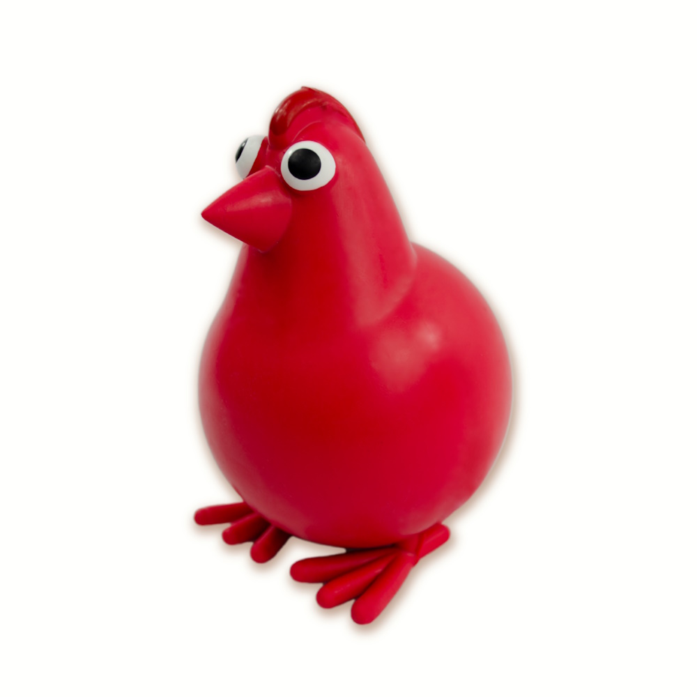 Juguete Forma Gallina Rojo P/mascotas Sp-3949 Sharpaw