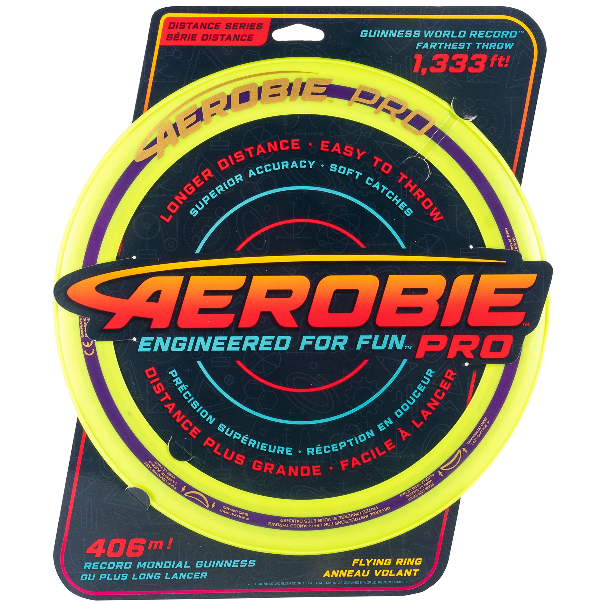 Foto 2 pulgar | Anillo Flying Disc Aerobie Pro Para Exteriores, 35,56 Cm, Color Amarillo - Venta Internacional.