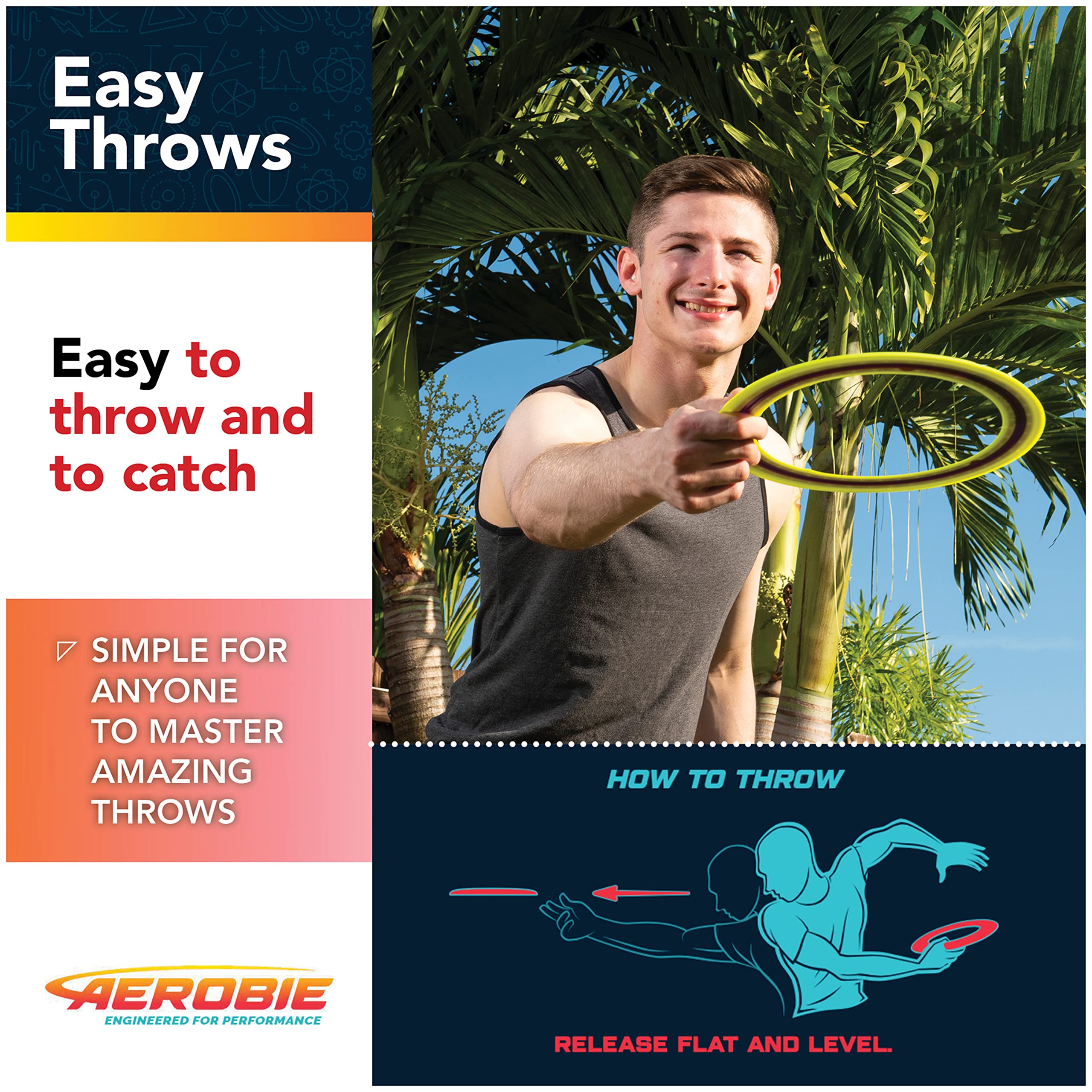 Foto 5 | Anillo Flying Disc Aerobie Pro Para Exteriores, 35,56 Cm, Color Amarillo - Venta Internacional.