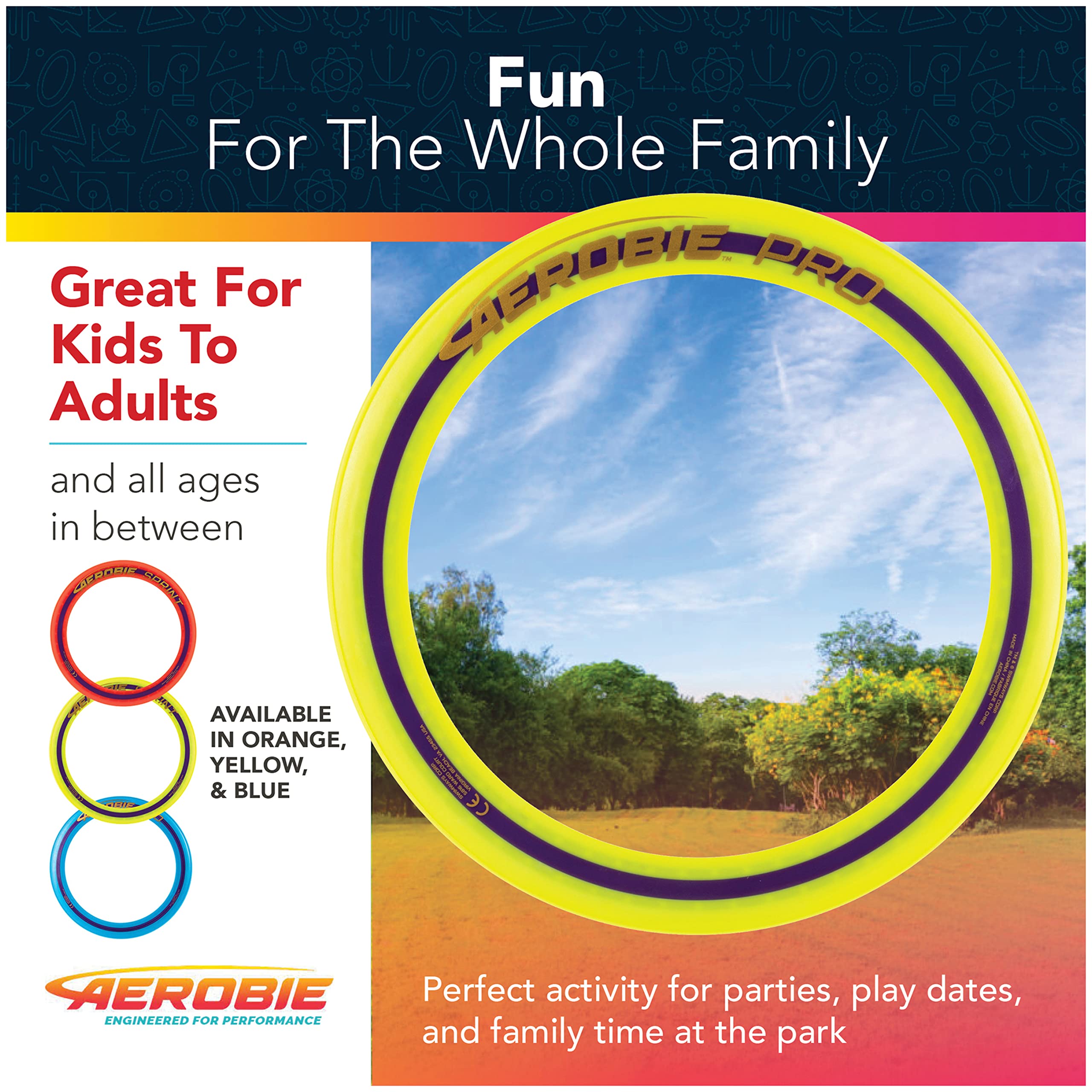 Foto 6 | Anillo Flying Disc Aerobie Pro Para Exteriores, 35,56 Cm, Color Amarillo - Venta Internacional.