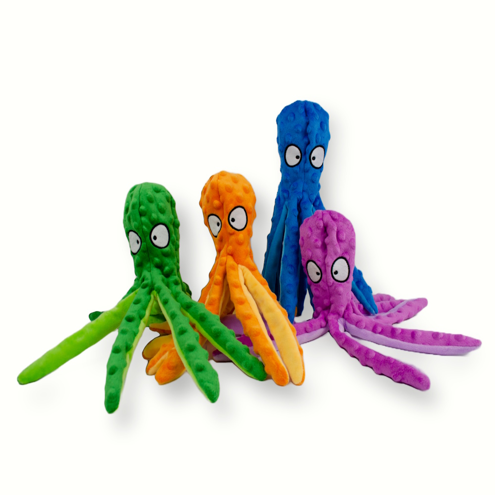 Juguete D/peluche P/perro Sonido Fluffy Chums Pulpo Sharpaw