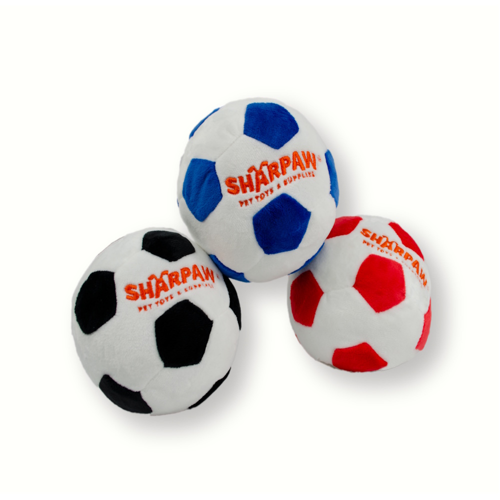Juguete Peluche P/perro Sonido Balón Futbol Sharpaw