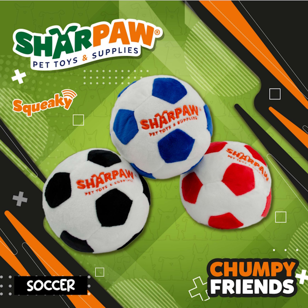 Foto 5 pulgar | Juguete Peluche P/perro Sonido Balón Futbol Sharpaw