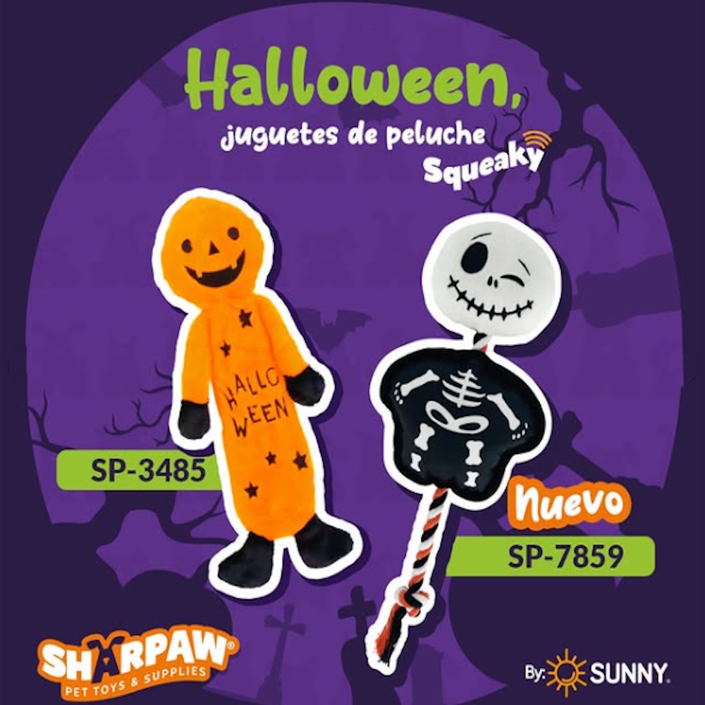 Foto 5 pulgar | Juguete Peluche P/perro Sonido Fluffy Chums Fantasma Sharpaw
