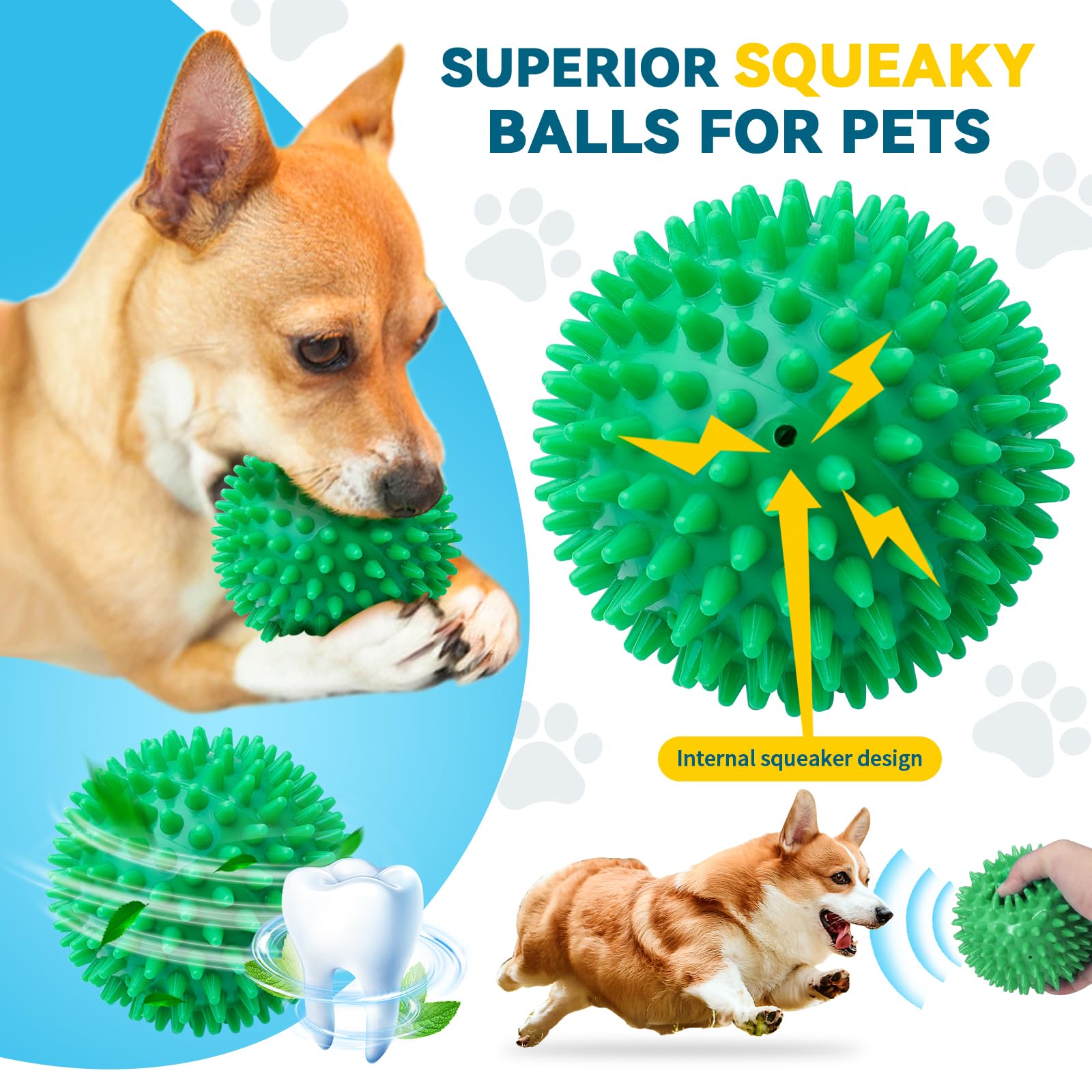 Foto 3 pulgar | Pelotas De Juguete Para Perros Sharlovy, De 11,4 Cm, Para Razas Grandes, Masticadoras - Venta Internacional.
