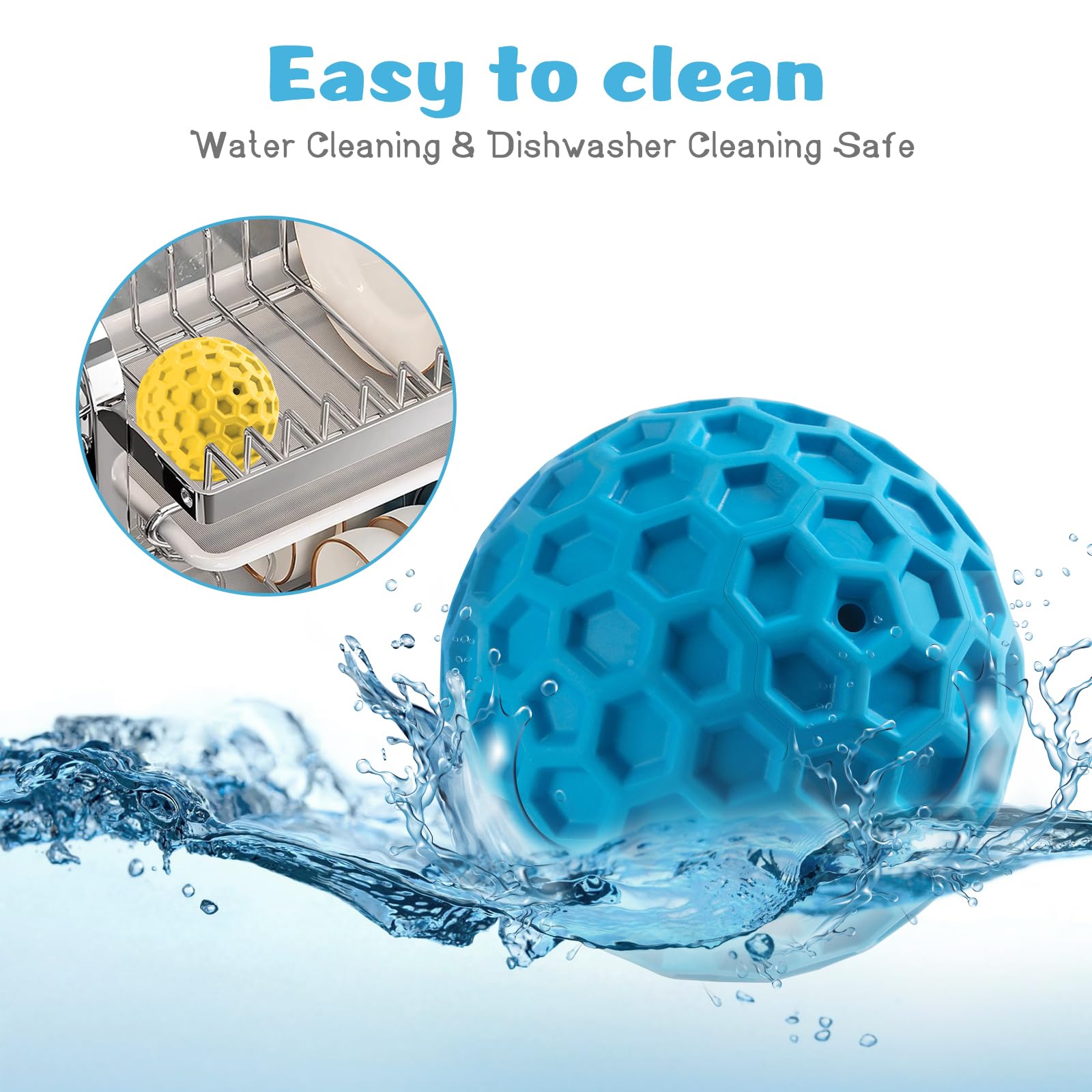 Foto 7 | Juguete Para Perros Hippih Indestructible Squeaky Balls, Paquete De 2 Unidades Para Perros - Venta Internacional.