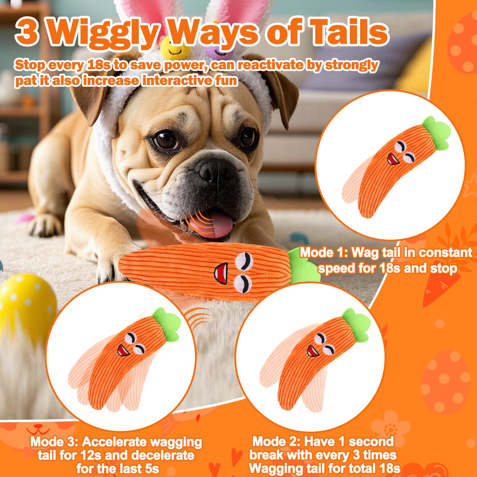 Foto 3 pulgar | Juguete Interactivo Para Perros Mity Rain Easter Carrot Para Perros - Venta Internacional.