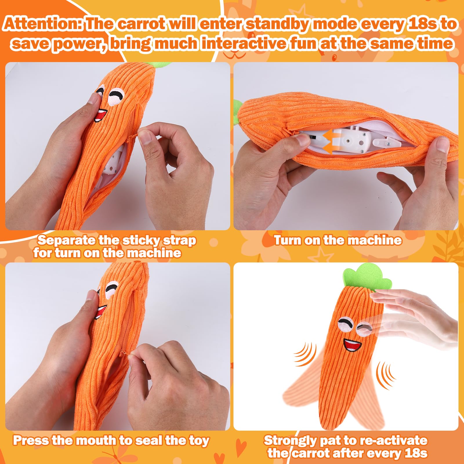 Foto 6 pulgar | Juguete Interactivo Para Perros Mity Rain Easter Carrot Para Perros - Venta Internacional.