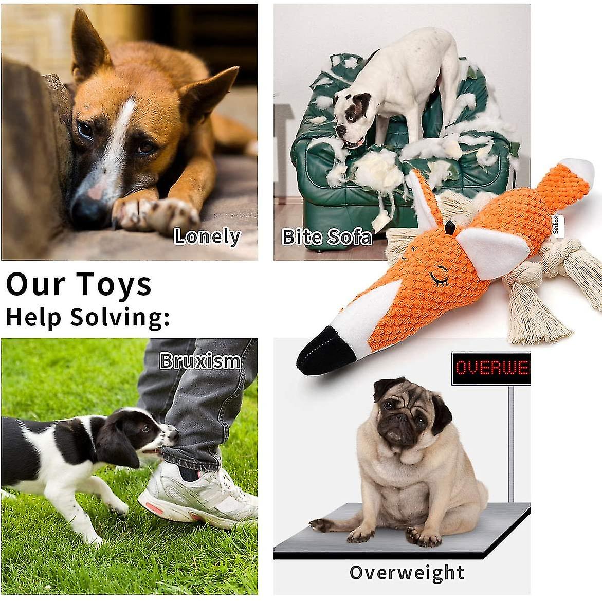 Foto 4 pulgar | Juguete De Peluche Para Perros, Juguetes Interactivos Para Perros Con Forma De Zorro De Peluche Para - Venta Internac