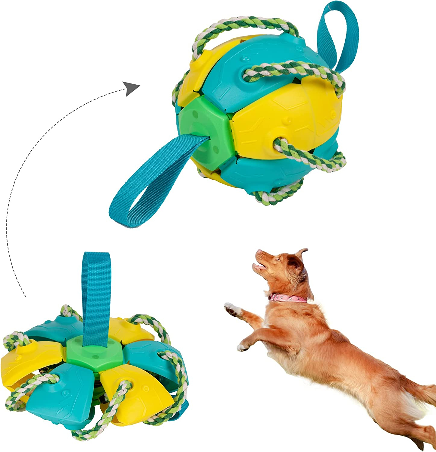 Foto 2 pulgar | Pelotas Interactivas Para Perros Huoguo Con Cuerda Para Masticar, Pelotas Masticables Para Perros, J - Venta Internac