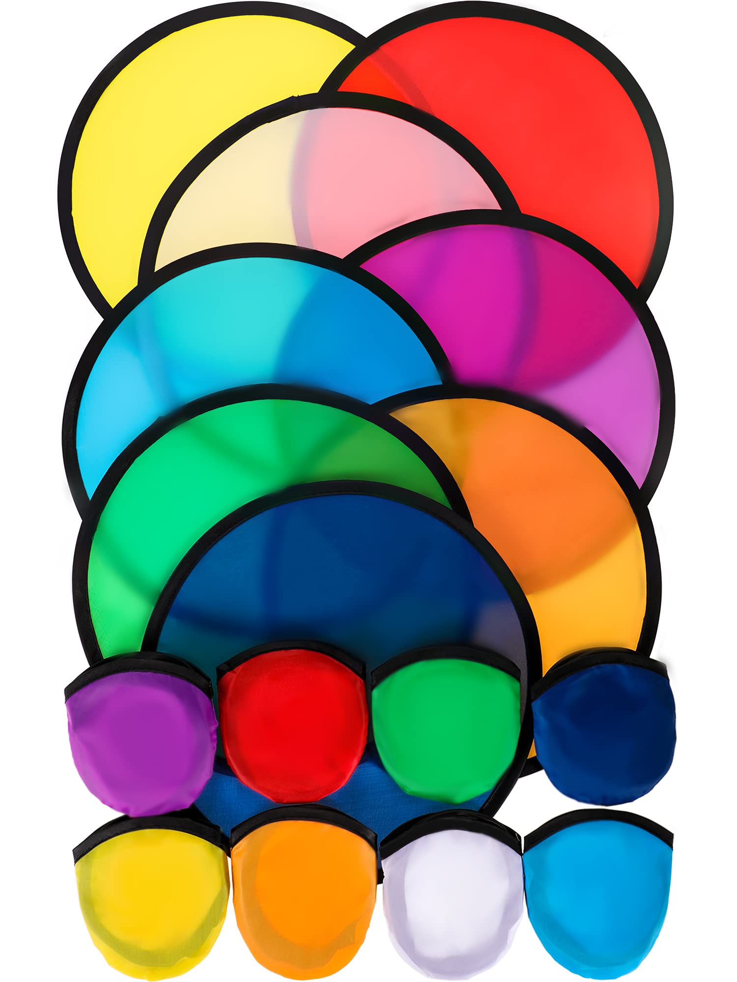Foto 2 pulgar | Juego De Ventiladores Plegables Con Forma De Disco Volador Gejoy, 24 Piezas, 8 Colores - Venta Internacional.