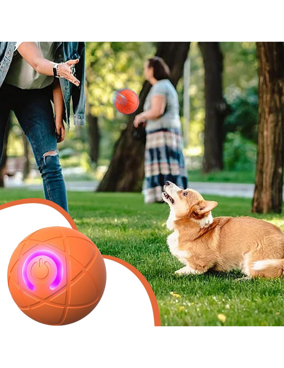 Foto 3 pulgar | Pelota Led Interactiva Para Mascotas Color Naranja