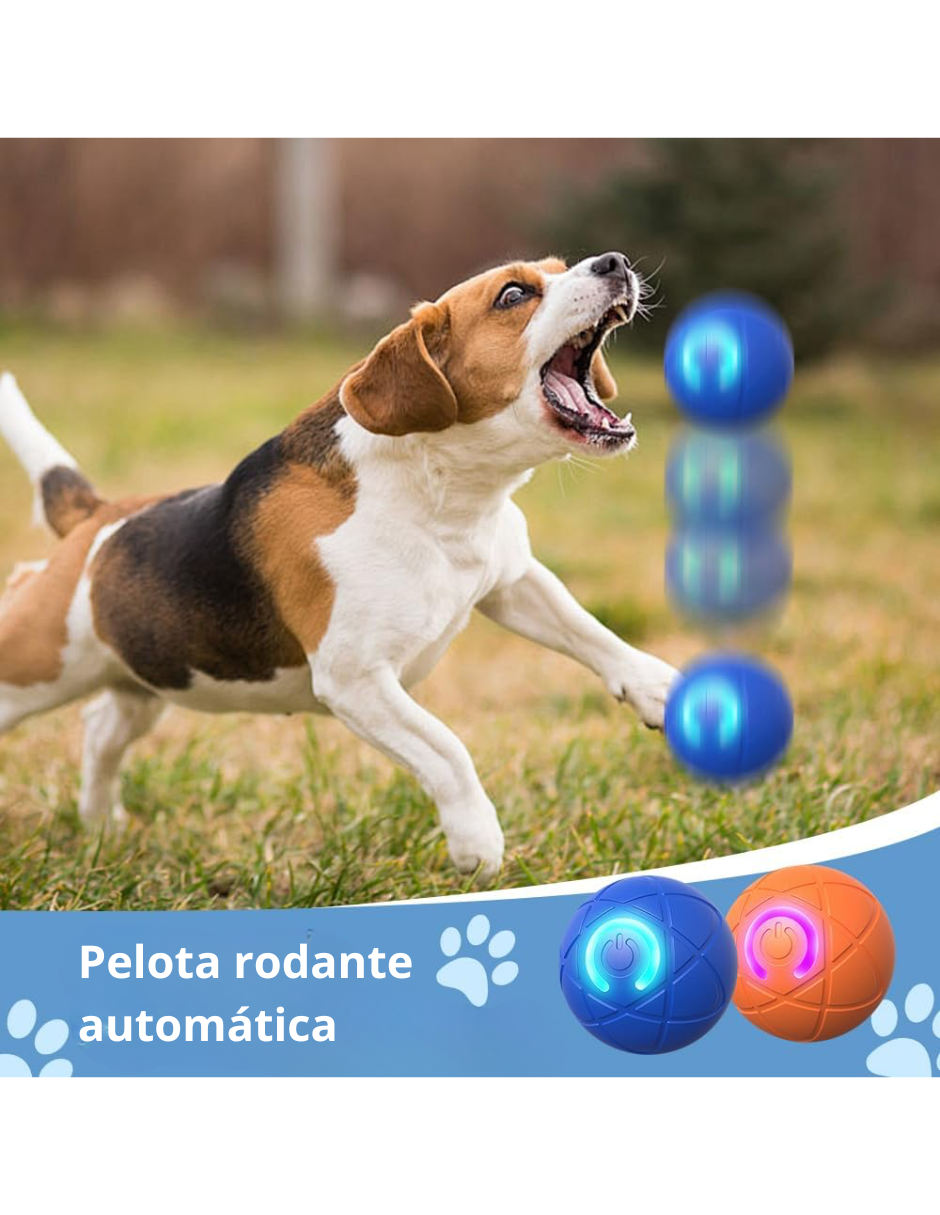 Foto 5 pulgar | Pelota Led Interactiva Para Mascotas Color Naranja