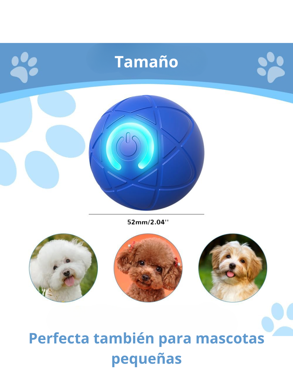 Foto 7 pulgar | Pelota Led Interactiva Para Mascotas Color Azul