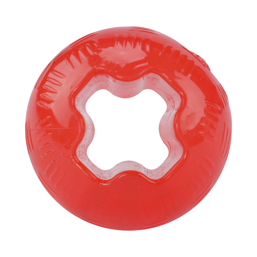 Juguete Bola Fancy Pets Xtreme FL9314 color Rojo para Perro Tamaño Mediana