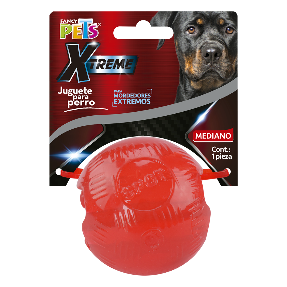 Foto 4 pulgar | Juguete Bola Fancy Pets Xtreme FL9314 color Rojo para Perro Tamaño Mediana