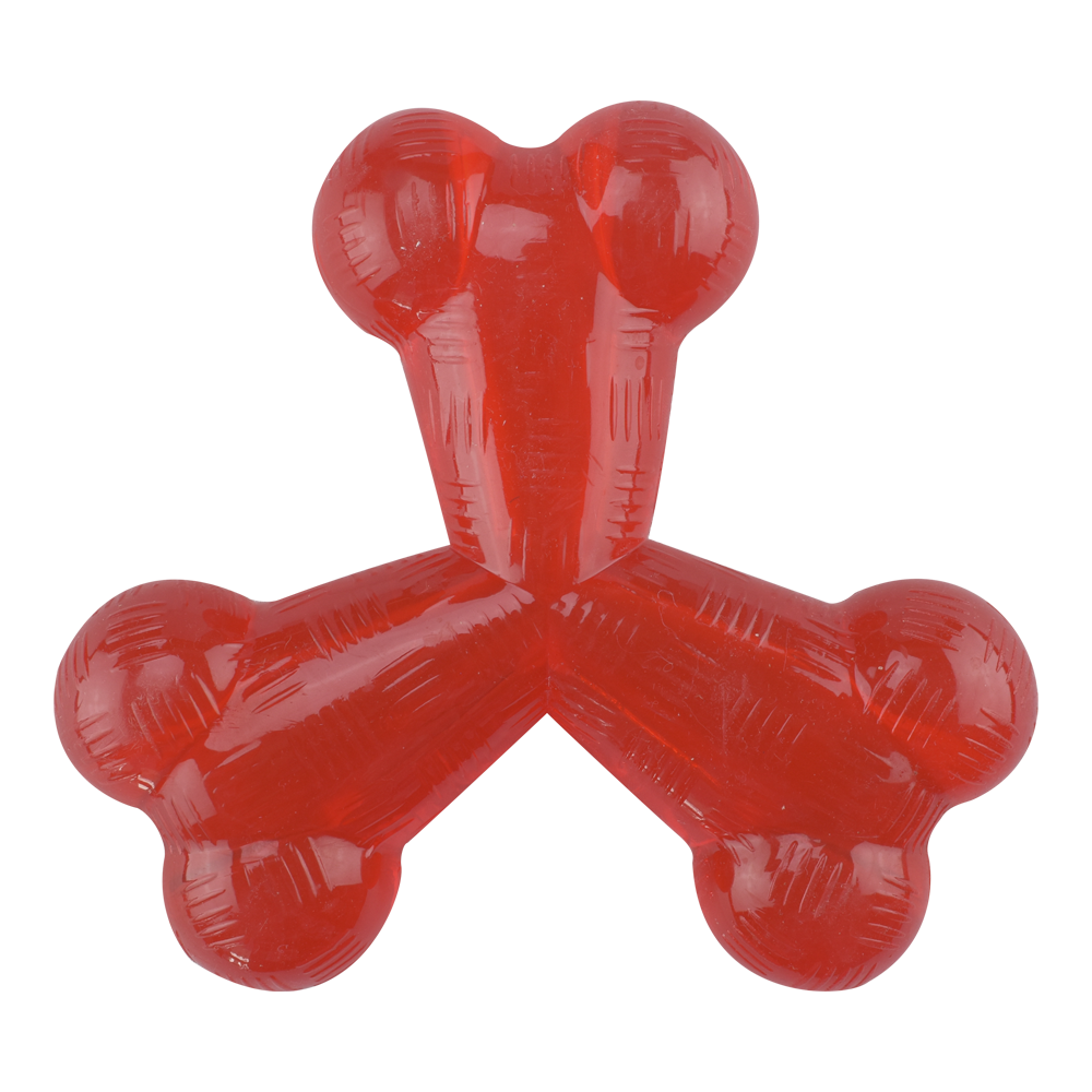 Foto 2 pulgar | Juguete Fancy Pets Xtreme FL9329 color Rojo Hueso Triple para Perro Tamaño Grande