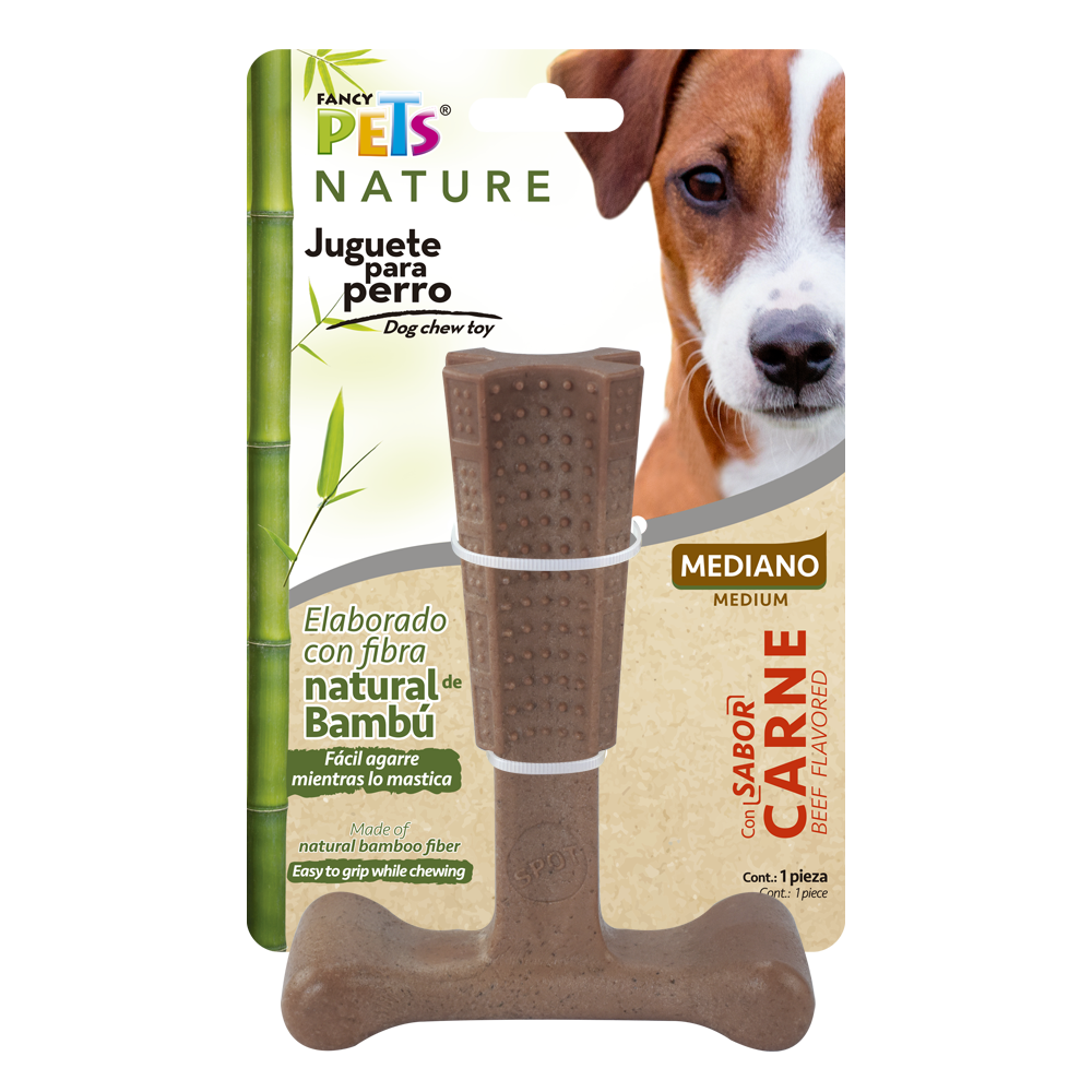 Foto 3 pulgar | Hueso Bambú Plus Fancy Pets FL9324 Juguete para Morder Sabor Carne para Perro Tamaño Mediano