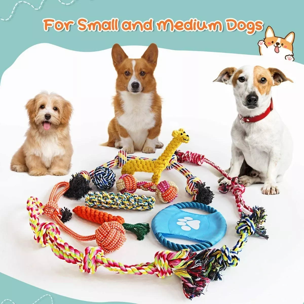 Foto 4 pulgar | Set Juguetes de Cuerda para Perro Eo Safe Imports Esi-7860 Multicolor 10 PZAS