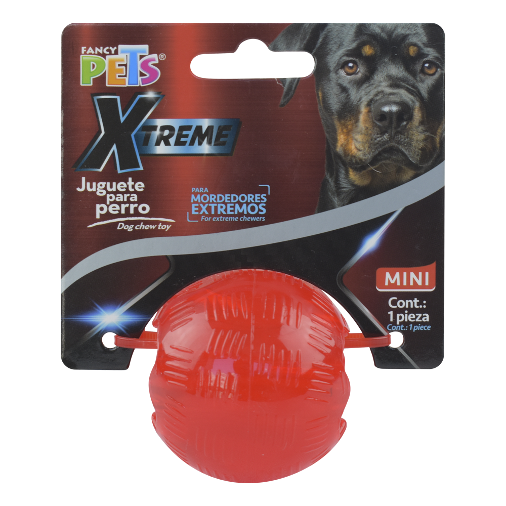 Fancy Pets Juguete Xtreme Bola Rojo Para Perro Tamaño Mini