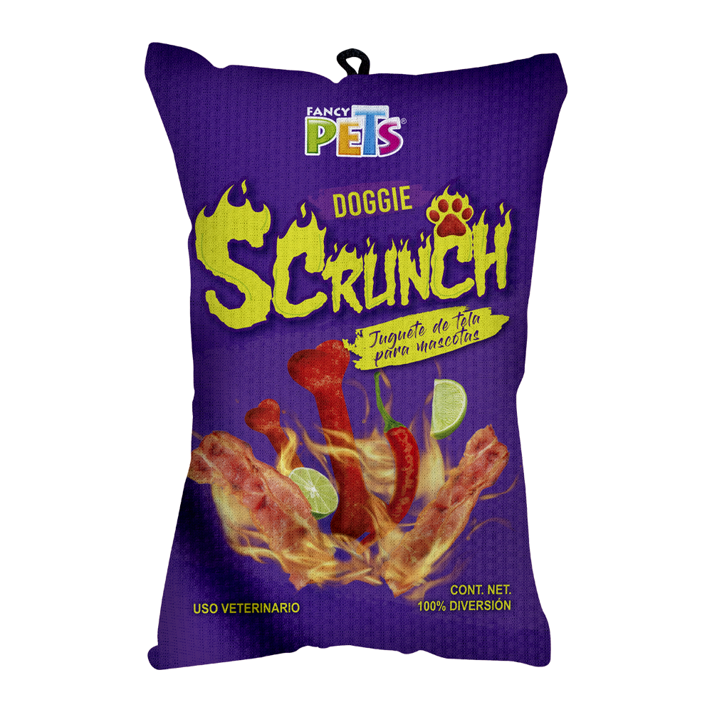 Fancy Pets Juguete De Tela Doggie Scrunch Fuego Para Perro