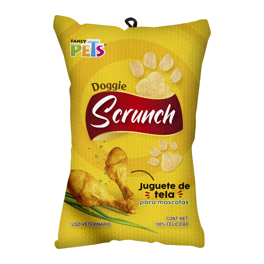 Fancy Pets Juguete De Tela Doggie Scrunch Pollo Para Perro