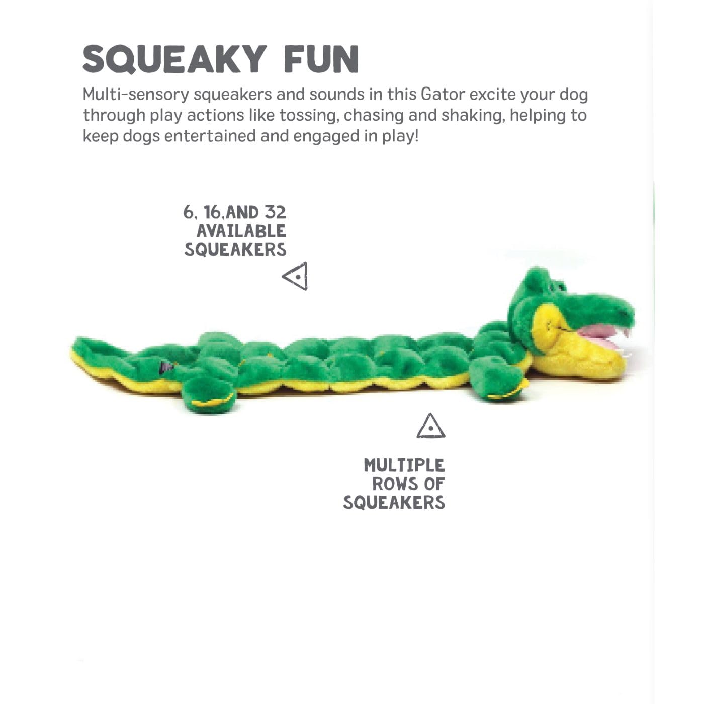 Foto 3 pulgar | Juguete Para Perros Outward Hound Squeaker Matz Plush Gator Xl - Venta Internacional.