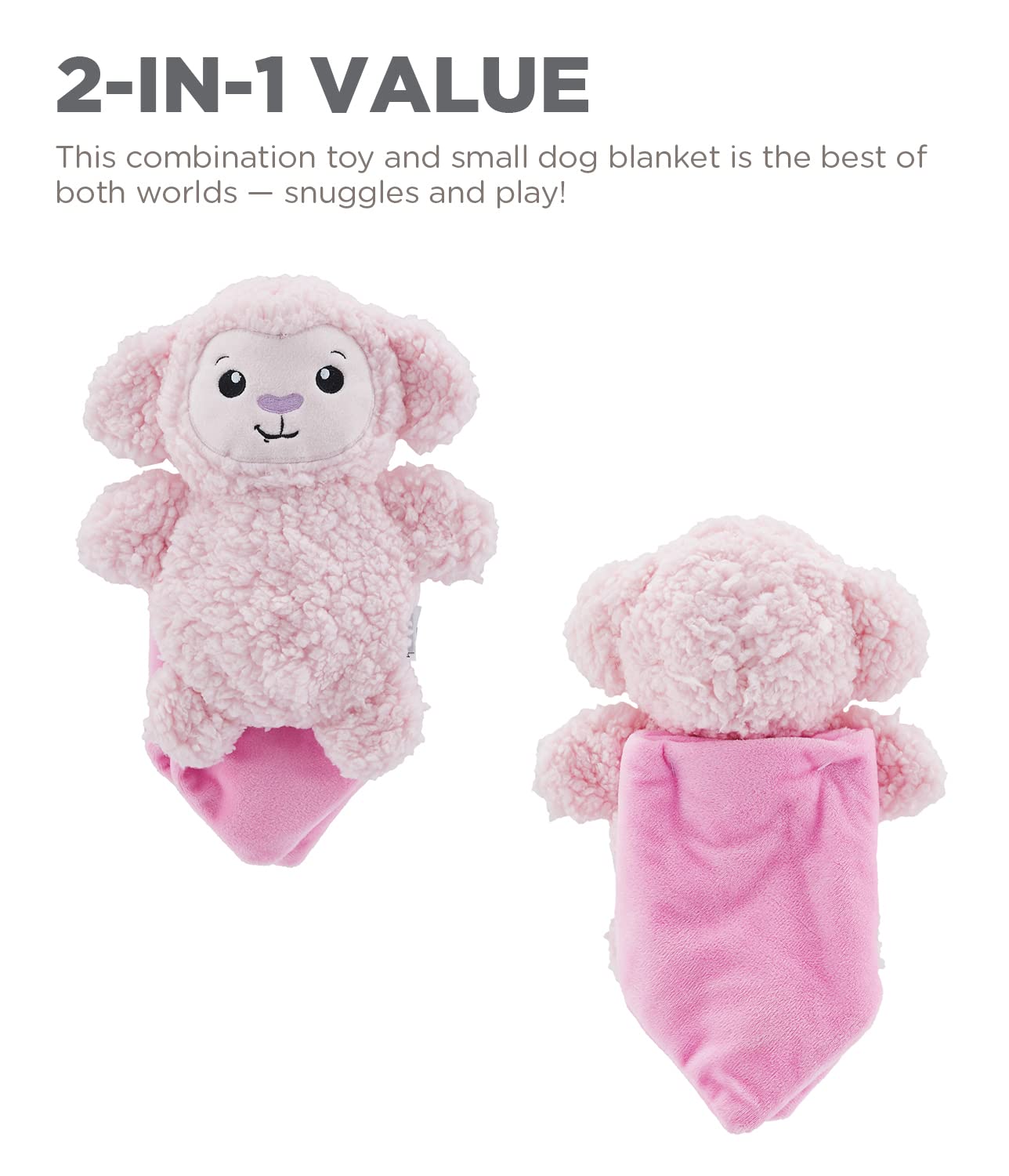 Foto 4 pulgar | Juguete Para Perros Pequeños Blanket Buddies Outward Hound Pink Lamb - Venta Internacional.