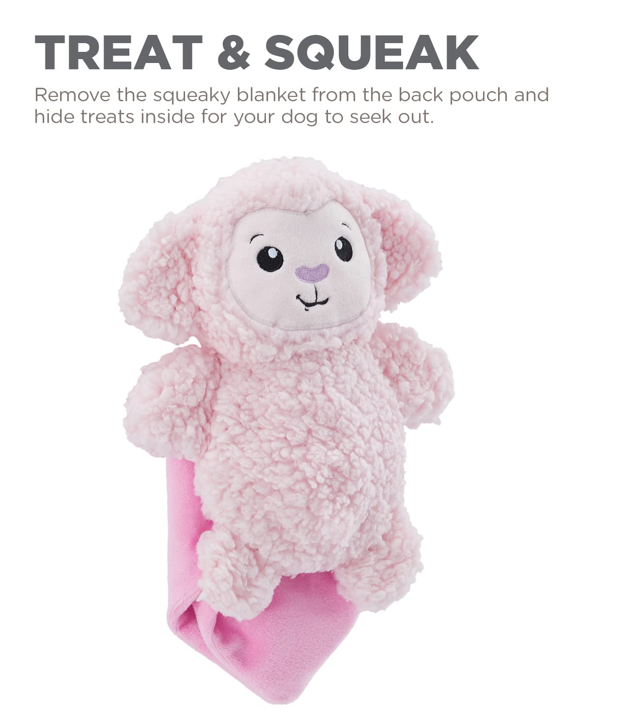 Foto 5 pulgar | Juguete Para Perros Pequeños Blanket Buddies Outward Hound Pink Lamb - Venta Internacional.