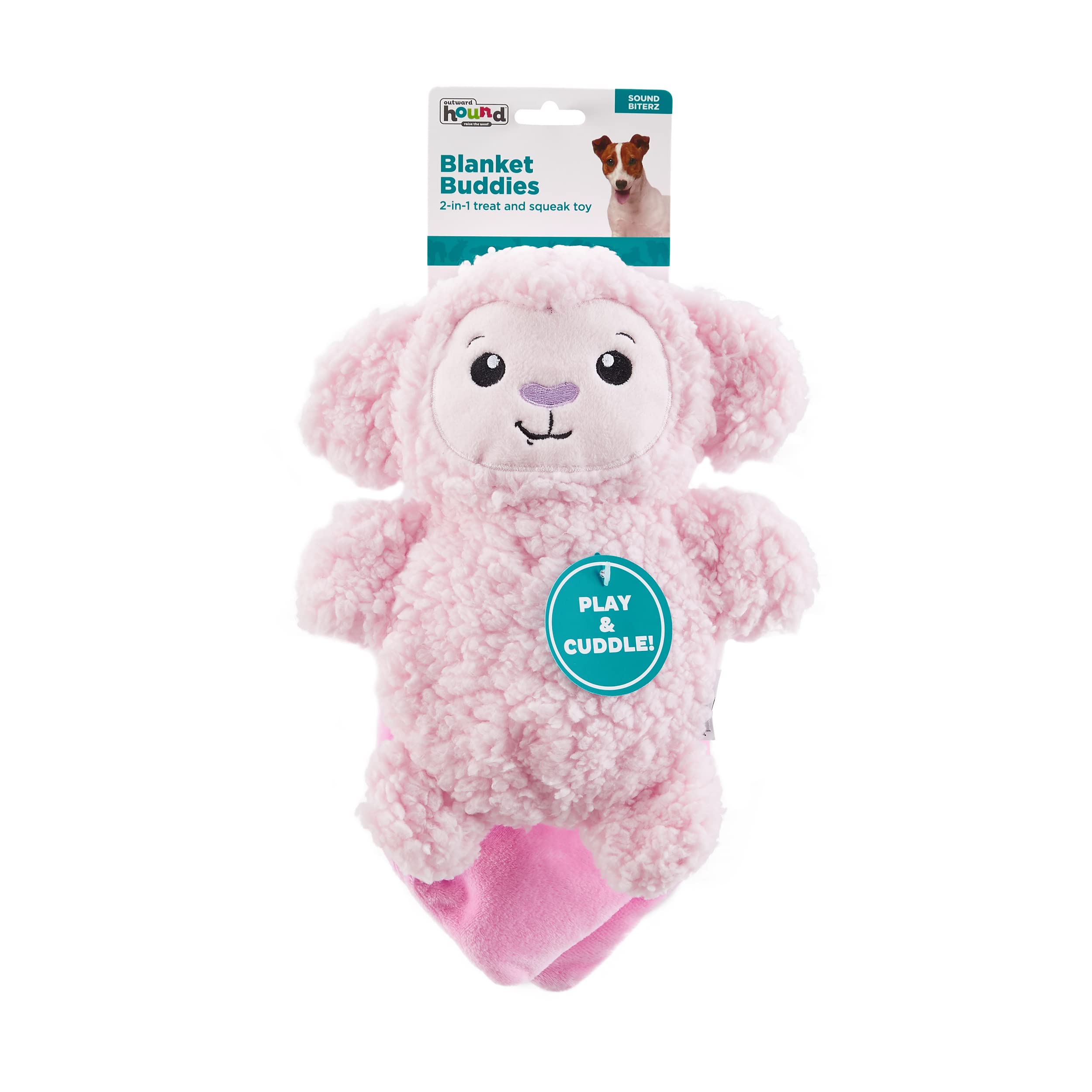 Foto 8 pulgar | Juguete Para Perros Pequeños Blanket Buddies Outward Hound Pink Lamb - Venta Internacional.