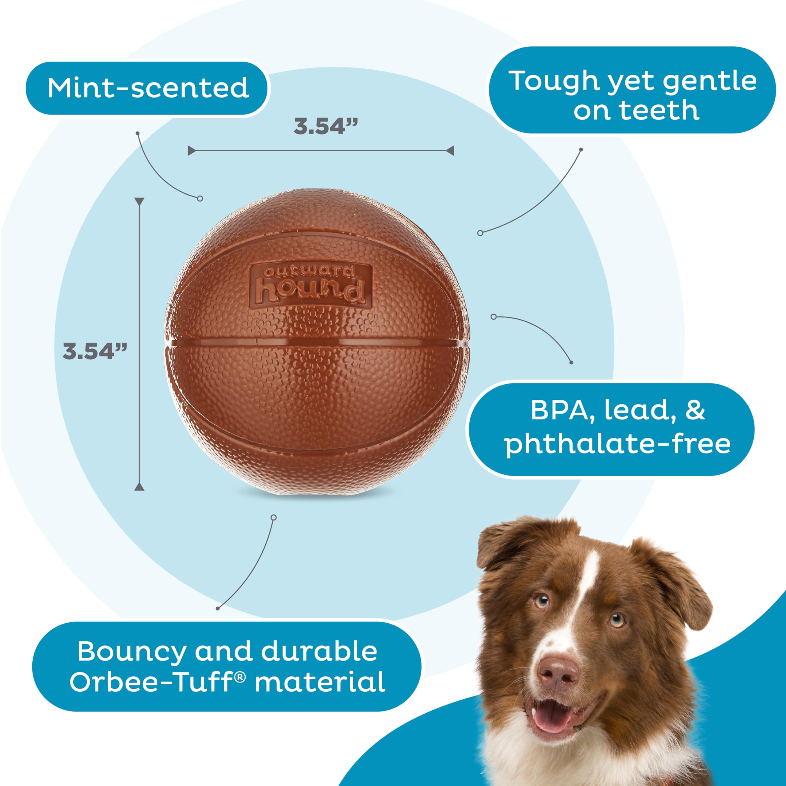 Foto 5 pulgar | Dog Toy Outward Hound Sport Ballz, Dispensador De Golosinas De Baloncesto - Venta Internacional.