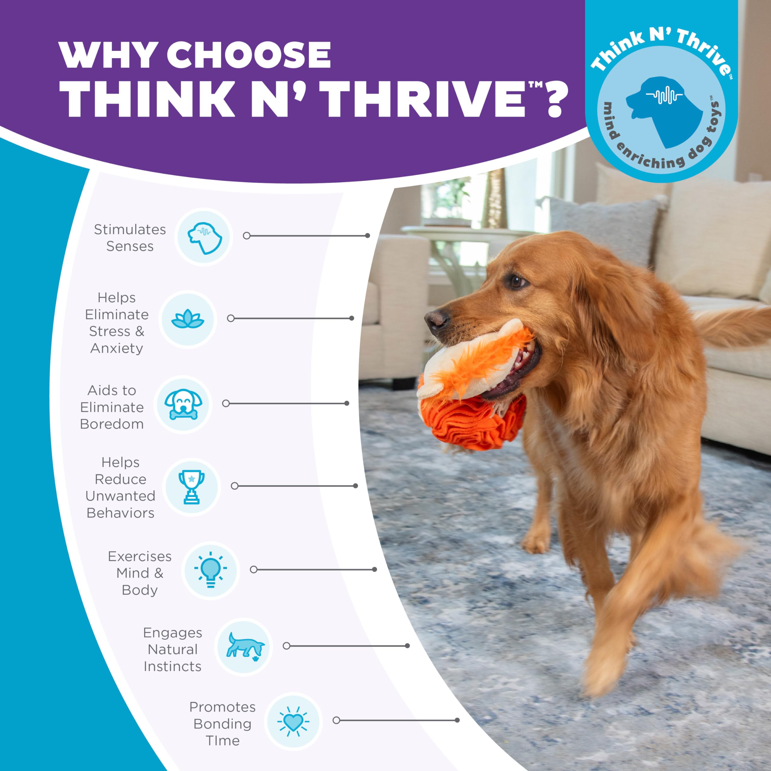 Foto 6 | Puzzle Interactivo Para Perros De Peluche Y Bola De Taburete Outward Hound - Venta Internacional.