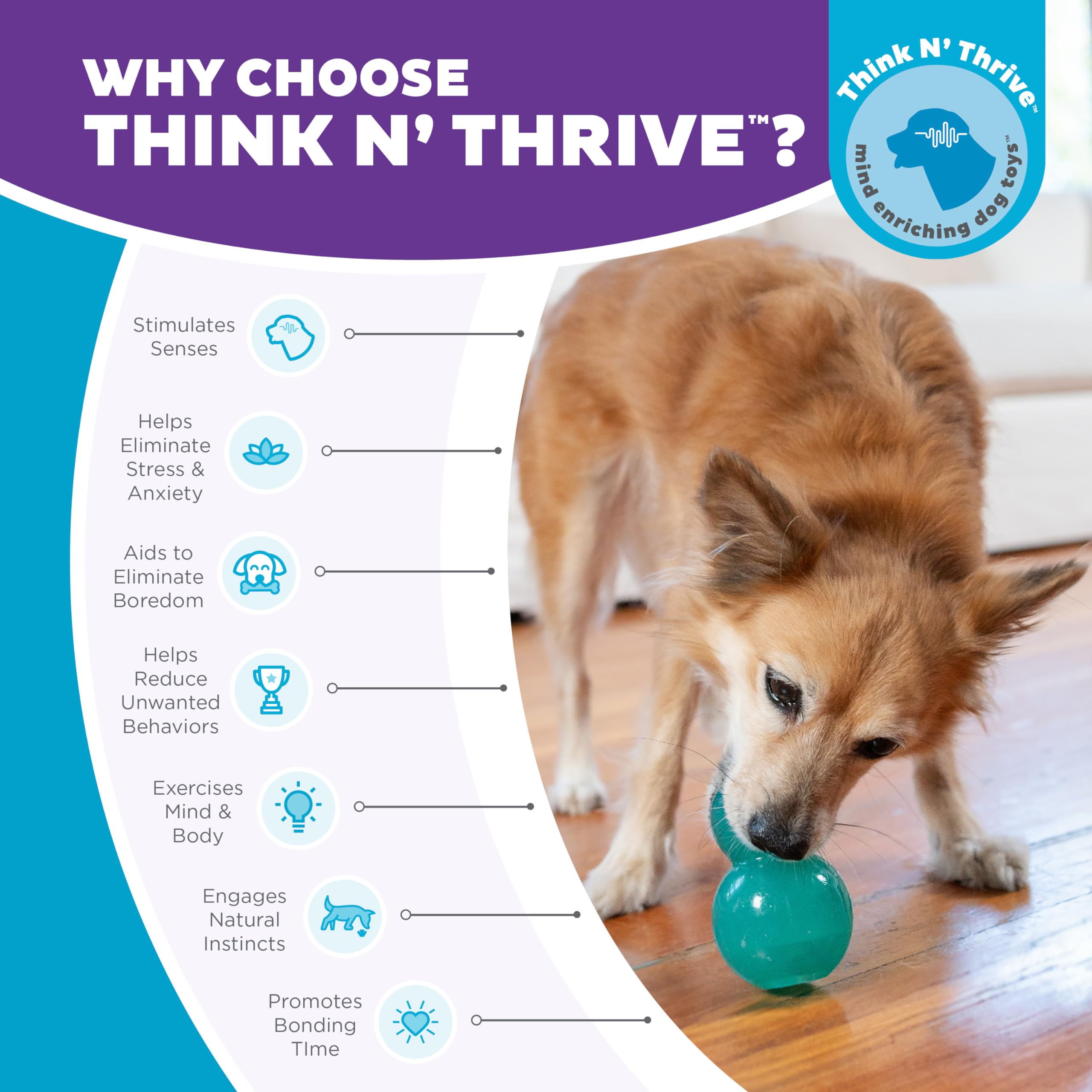 Foto 7 pulgar | Juguete Masticable Para Perros Outward Hound Double-tuff Treat Stuffer, Azul - Venta Internacional.