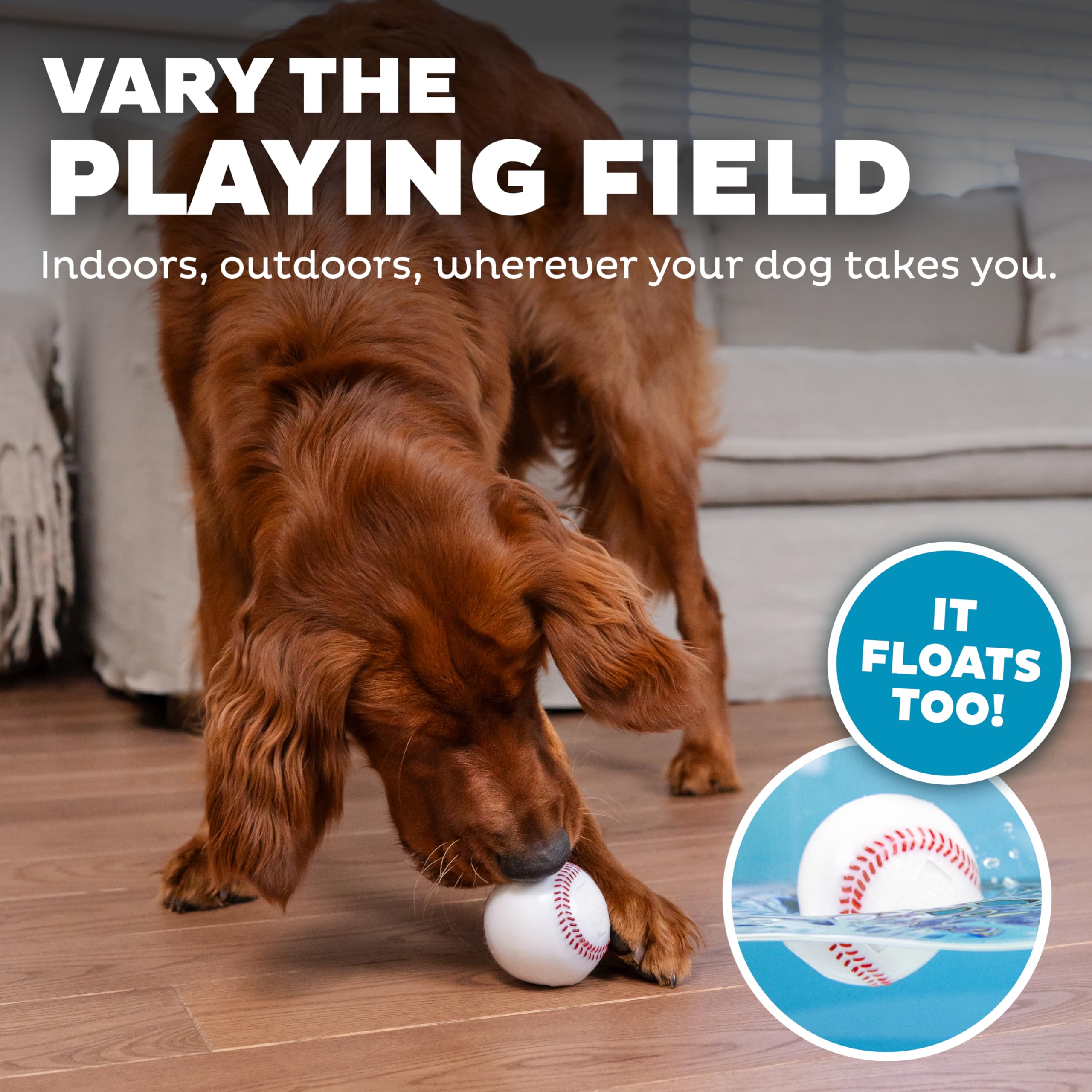 Foto 7 pulgar | Dog Toy Outward Hound Sport Ballz, Dispensador De Golosinas De Béisbol - Venta Internacional.