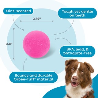 Foto 4 | Bola Chirriante Dog Fetch Toy Outward Hound Orbee-tuff, Rosa - Venta Internacional.