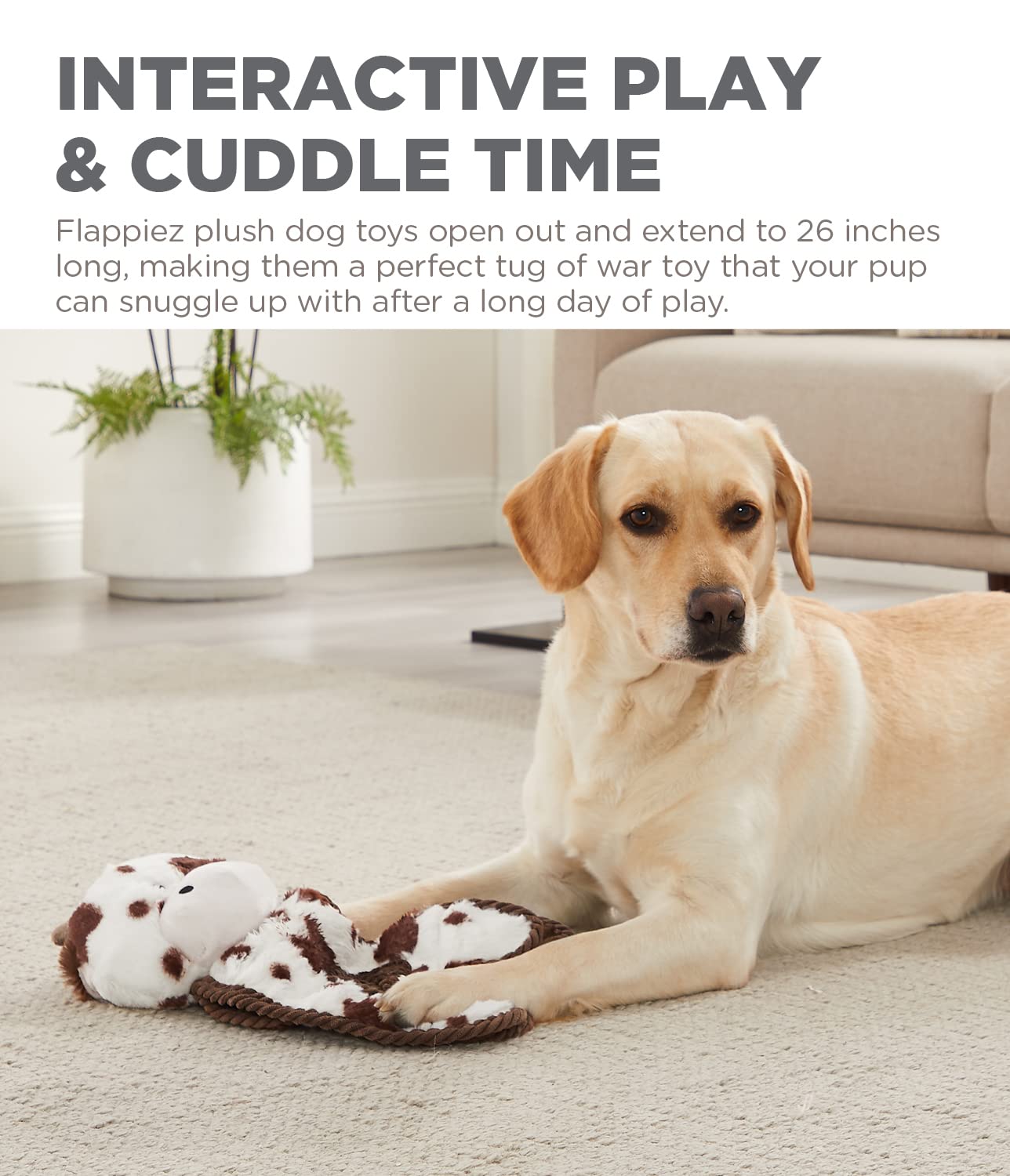 Foto 4 | Juguete De Peluche Chirriante Para Perros Outward Hound, Abrazando A Una Vaca - Venta Internacional.