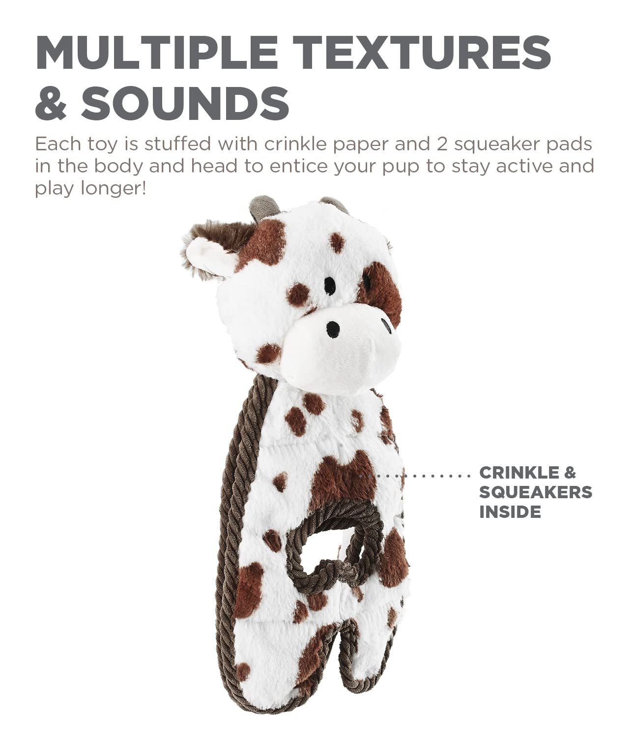Foto 5 | Juguete De Peluche Chirriante Para Perros Outward Hound, Abrazando A Una Vaca - Venta Internacional.
