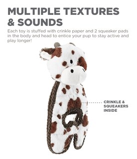 Foto 5 | Juguete De Peluche Chirriante Para Perros Outward Hound, Abrazando A Una Vaca - Venta Internacional.