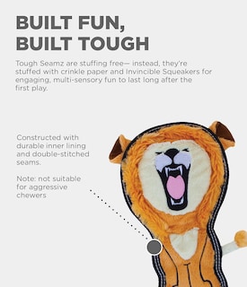 Foto 3 | Juguete De Peluche Para Perros Outward Hound Tough Seamz Lion, Tamaño Mediano - Venta Internacional.