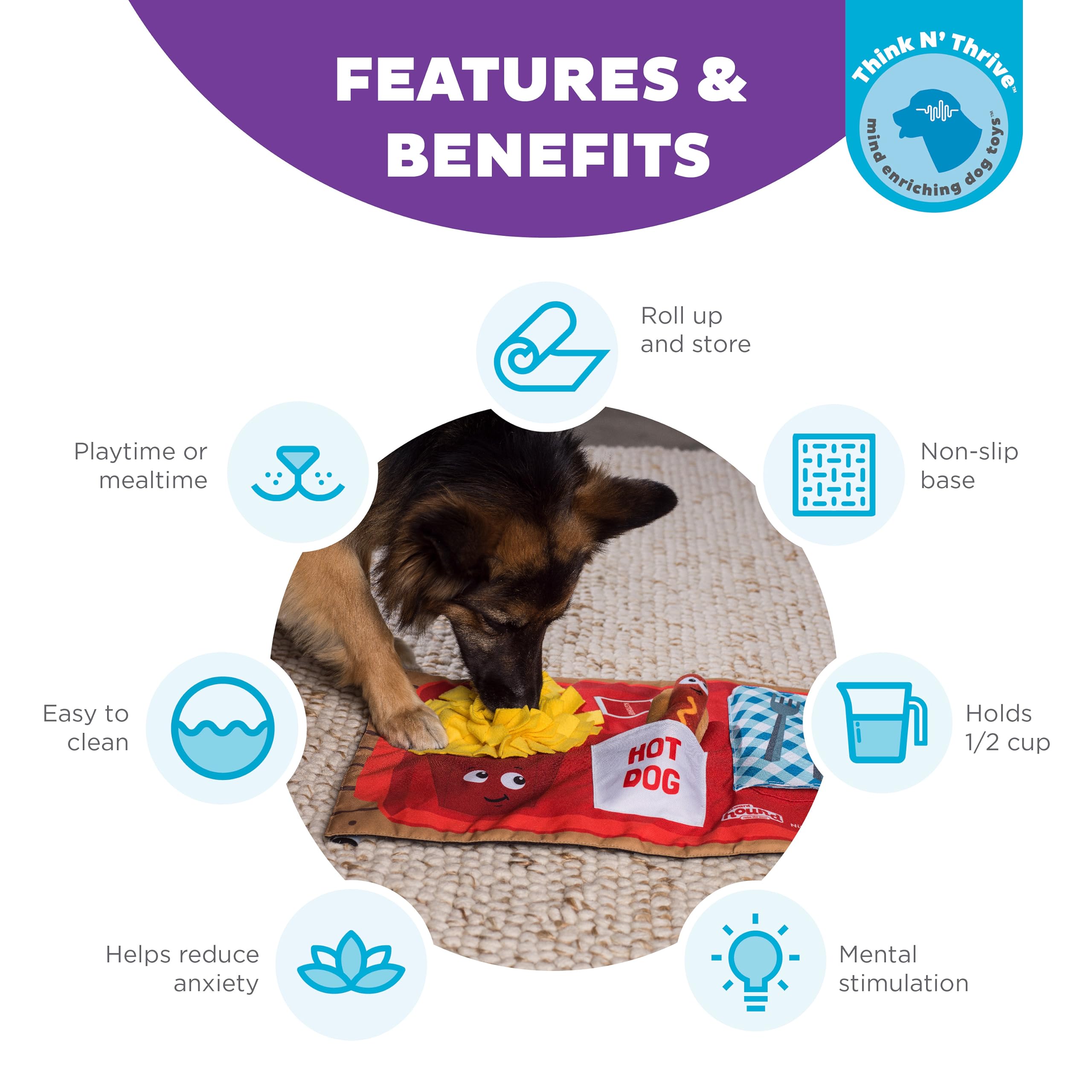 Foto 3 pulgar | Colchoneta Para Perros Outward Hound Nina Ottosson Activity Matz - Venta Internacional.