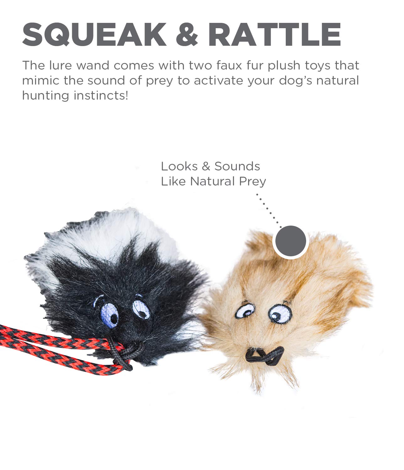 Foto 5 pulgar | Dog Wand Outward Hound Tail Teaser Con Suaves Juguetes De Peluche - Venta Internacional.