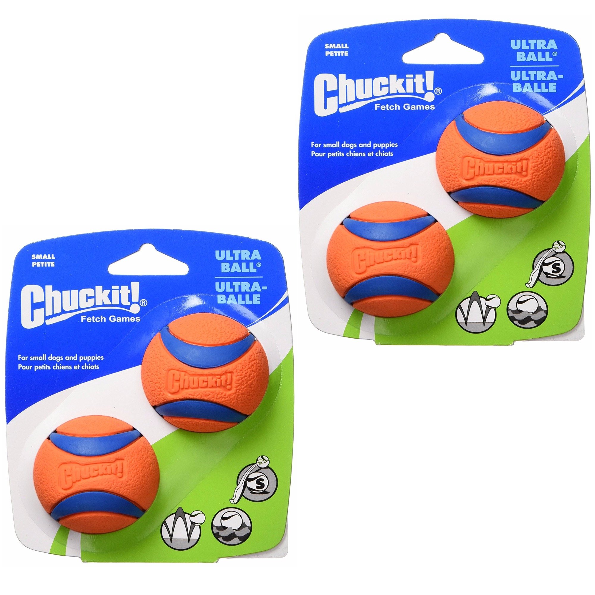 Dog Fetch Toy Chuckit! Ultra Ball, 4 Pelotas De Goma Duraderas - Venta Internacional.