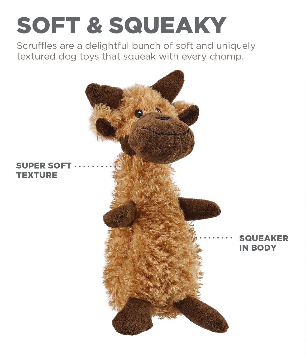 Foto 4 pulgar | Juguete De Peluche Para Perros Outward Hound Scruffles Moose, Tamaño Grande - Venta Internacional.
