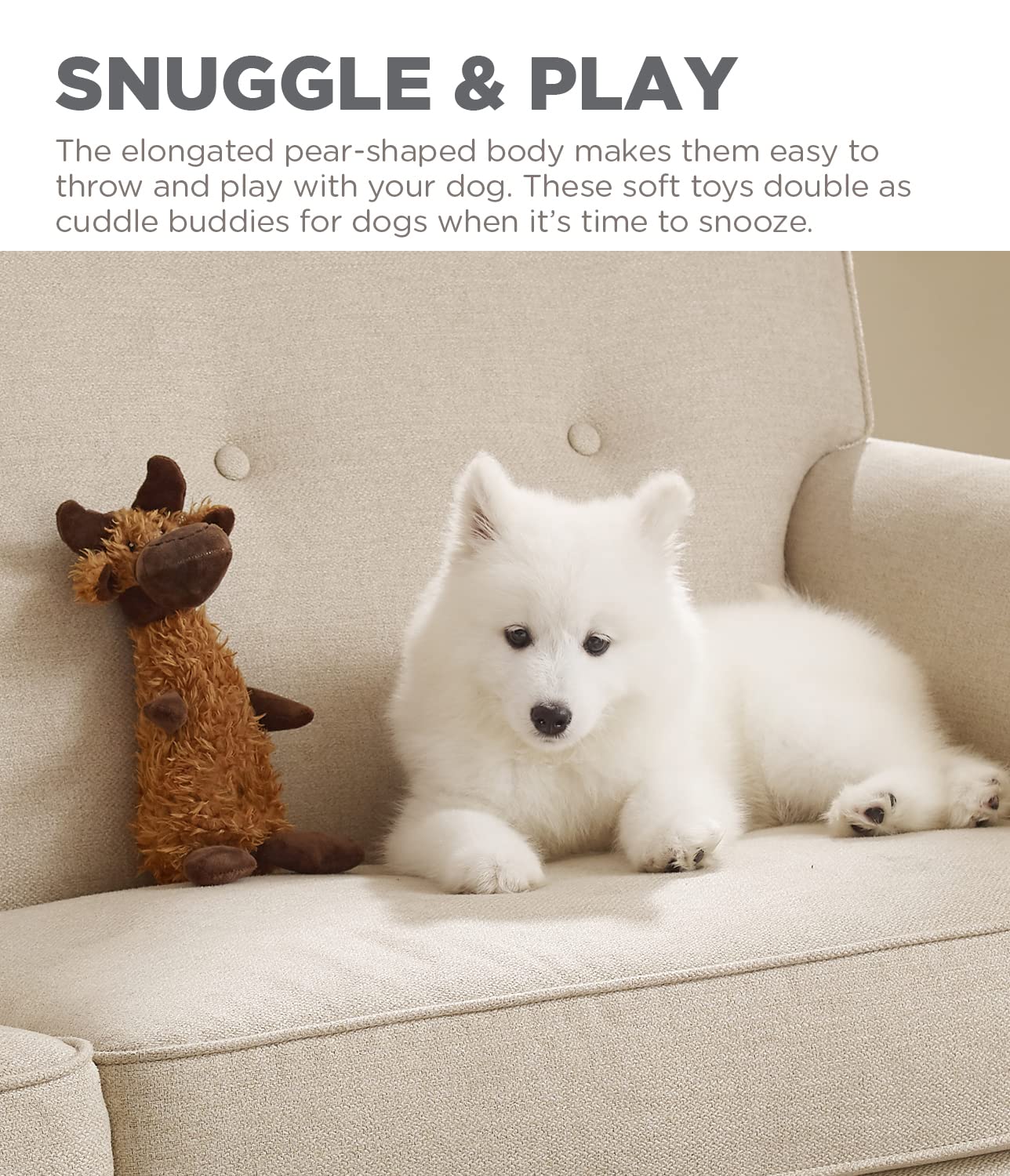 Foto 5 pulgar | Juguete De Peluche Para Perros Outward Hound Scruffles Moose, Tamaño Grande - Venta Internacional.