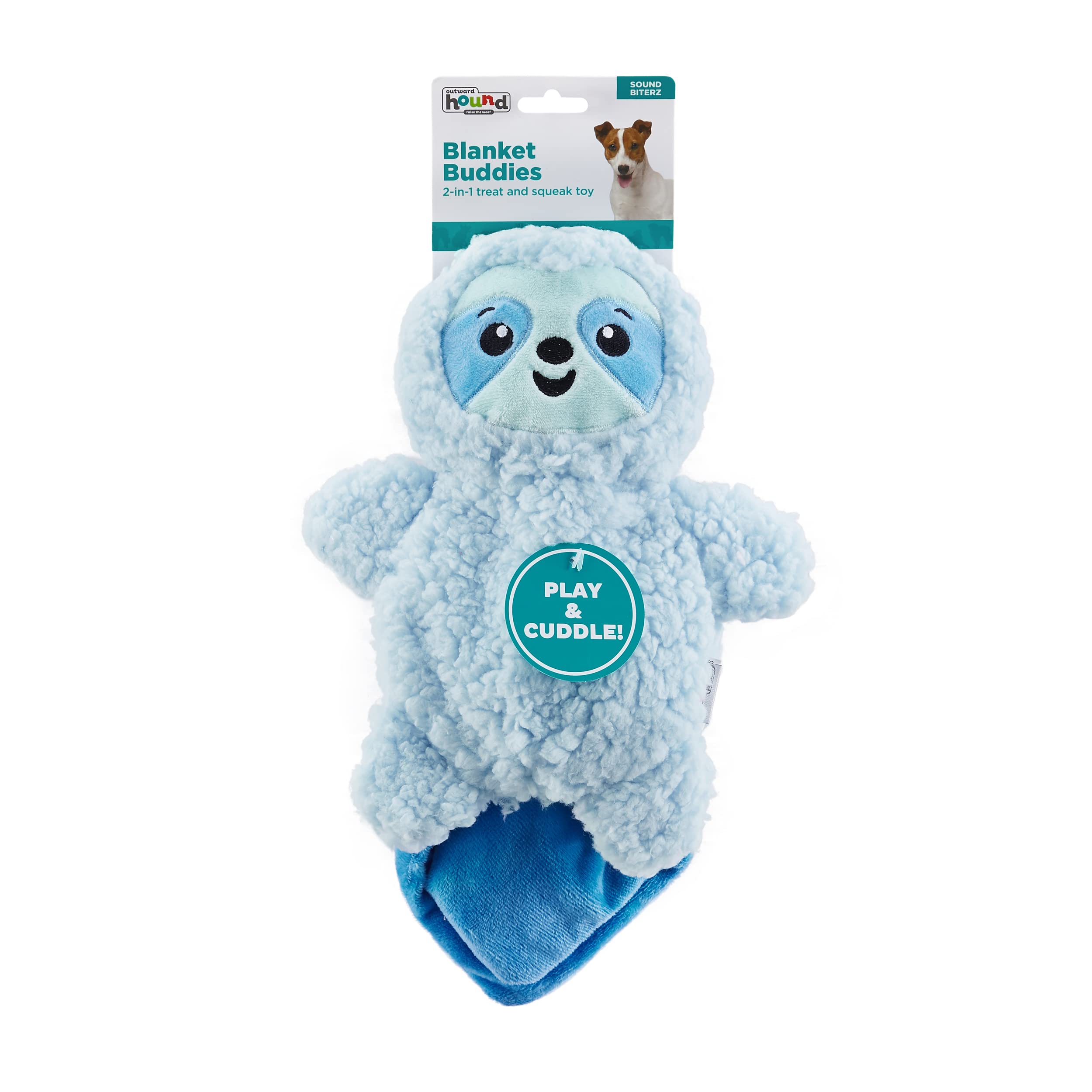 Foto 8 pulgar | Juguete Para Perros Pequeños Blanket Buddy Outward Hound Blue Sloth - Venta Internacional.