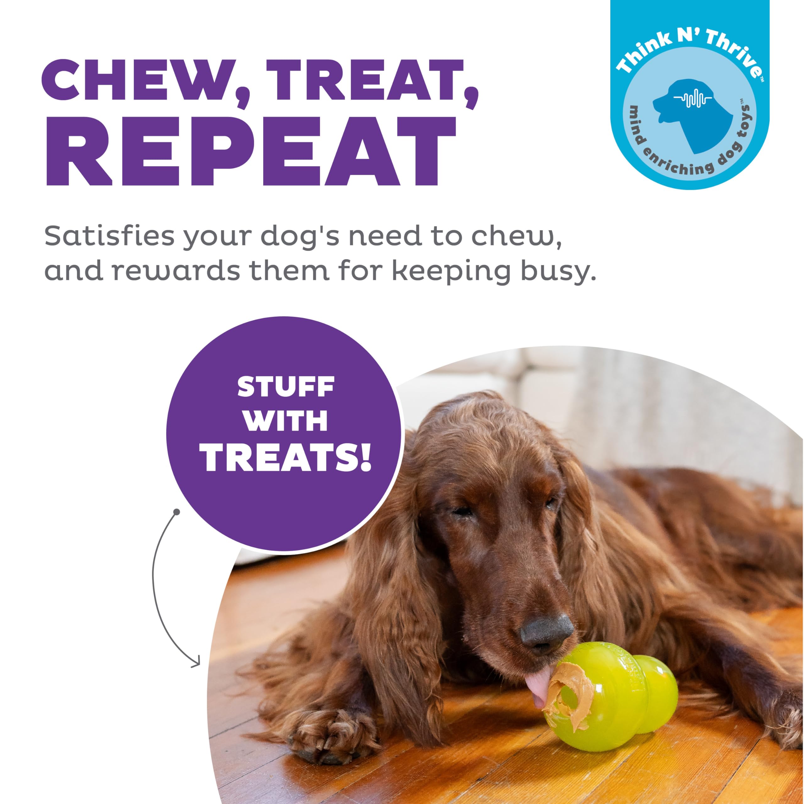 Foto 3 pulgar | Juguete Masticable Para Perros Outward Hound Double-tuff Treat Stuffer Green - Venta Internacional.