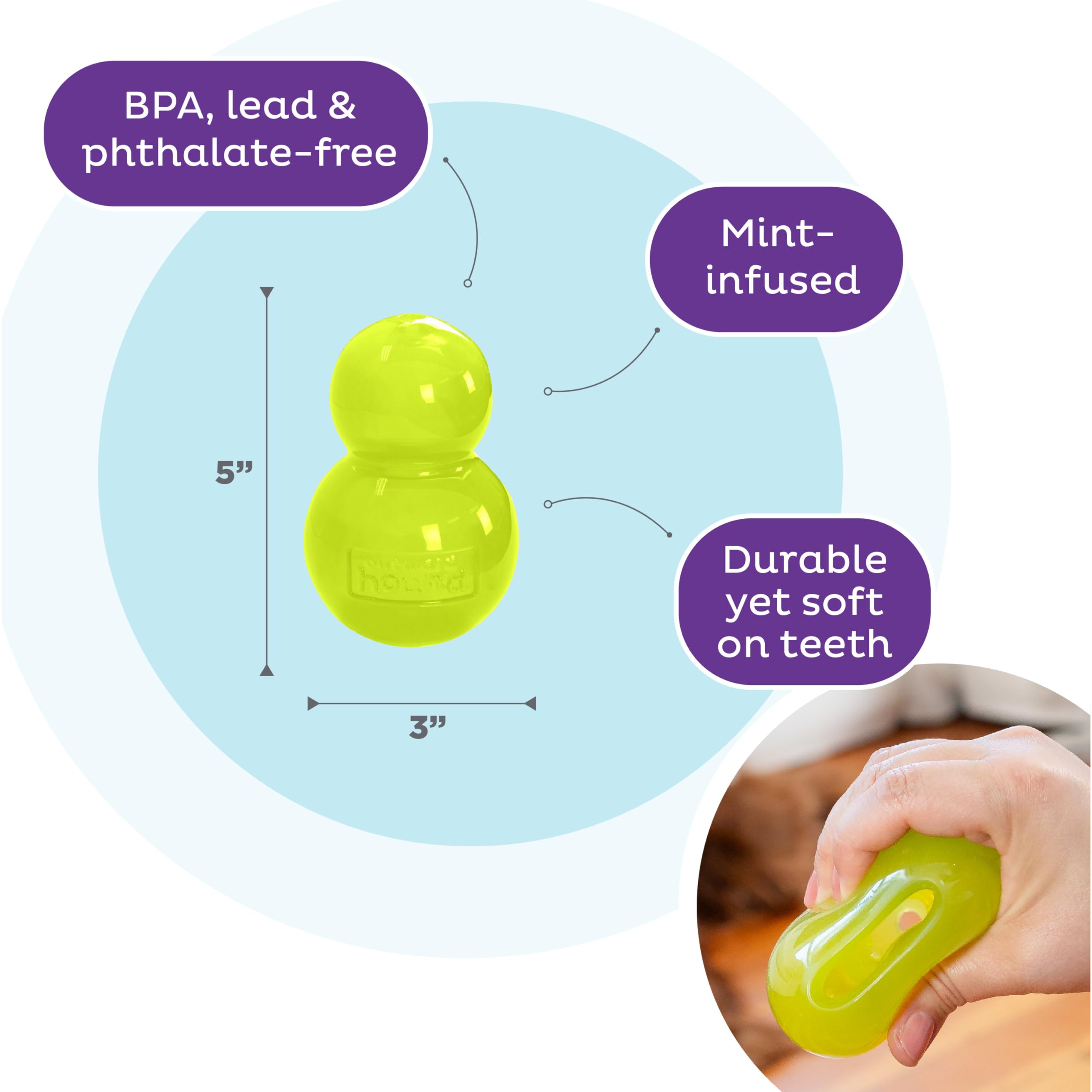 Foto 4 pulgar | Juguete Masticable Para Perros Outward Hound Double-tuff Treat Stuffer Green - Venta Internacional.