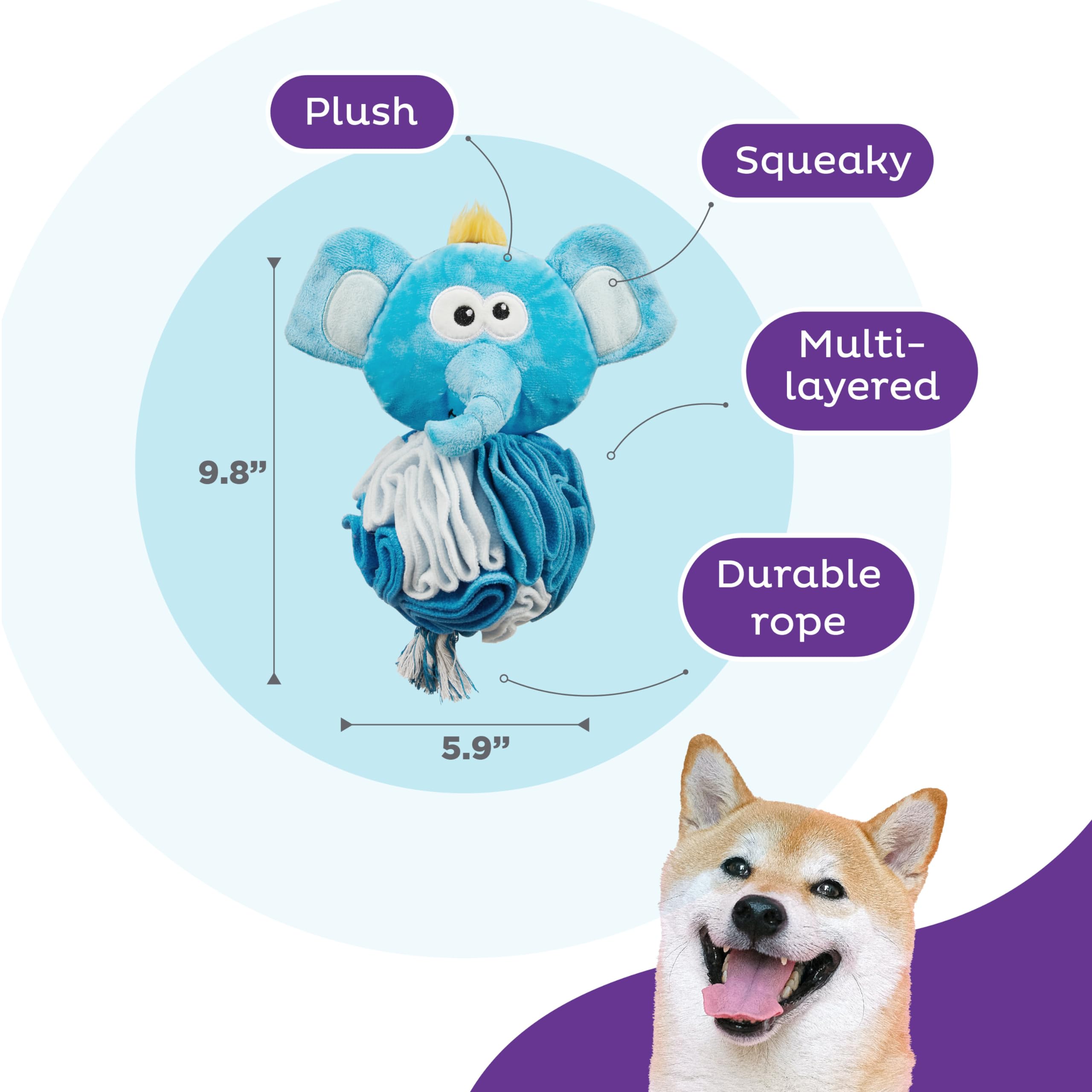 Foto 4 pulgar | Puzzle Para Perros Outward Hound Nina Ottosson Snuffle Ball Elephant - Venta Internacional.