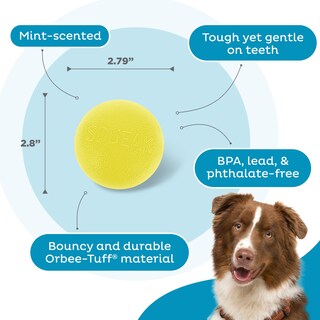 Foto 4 | Dog Fetch Toy Outward Hound Orbee-tuff Squeak Ball, Amarilla - Venta Internacional.