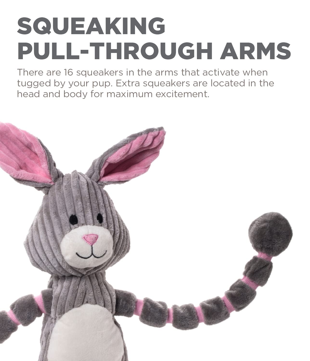 Foto 6 pulgar | Juguete Para Perros Outward Hound Thunda Tugga Bunny Plush & Squeaky - Venta Internacional.